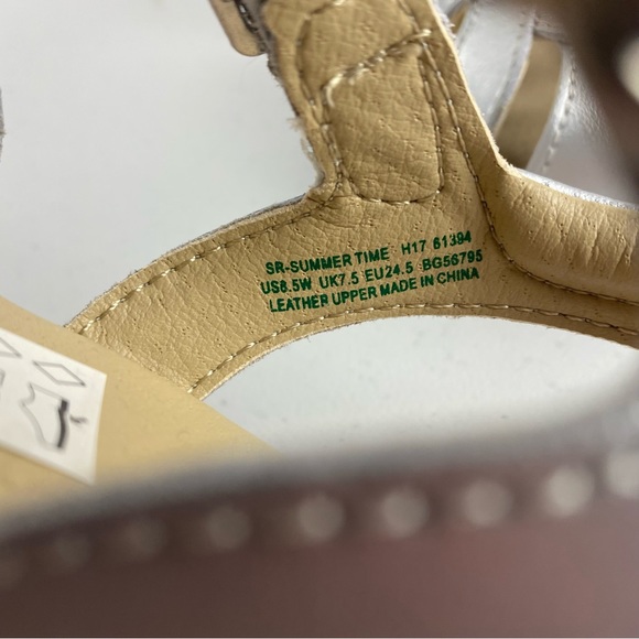 Stride Rite Kids Summer Time Silver Fisherman Leather Sandal - Size 8.5W - Picture 9 of 9